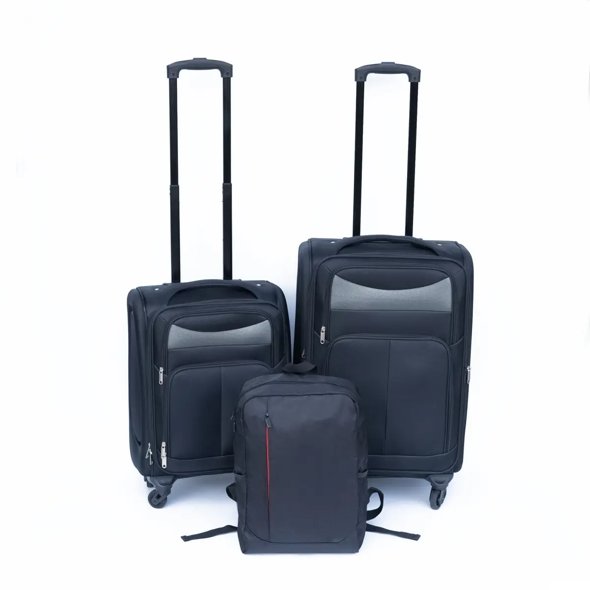 Fahuac Unisex 2-Piece Oxford Fabric Luggage Set, Expandable Locking Medium-Sized Checked Luggage with Spinner Wheels and Metal Accents, Lightweight Compact Checked Luggage, Multi-Purpose, Locking, Portable Checked Luggage