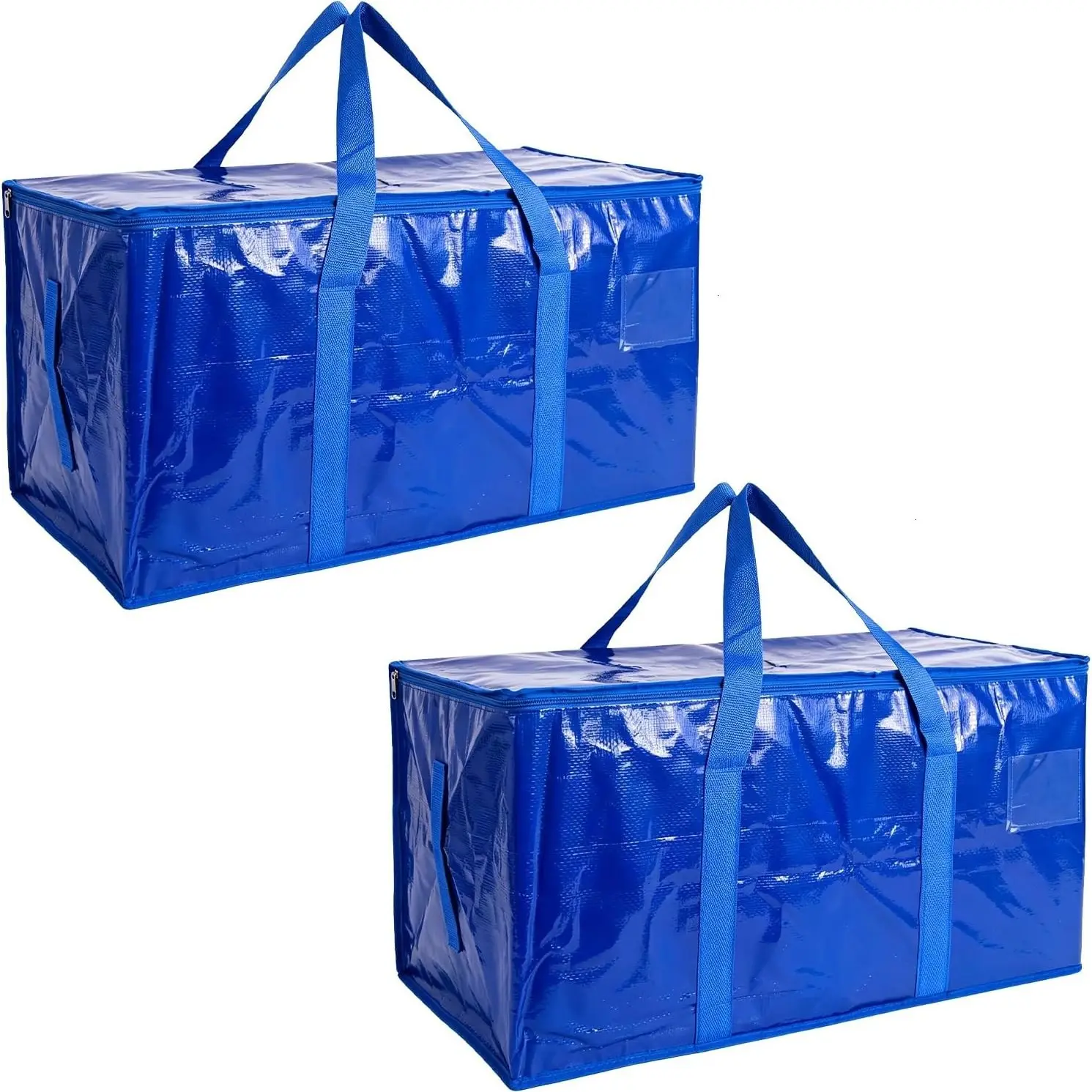 2 Pack Extra Large Heavy Duty Moving Storage Bags, Thick Reinforced Totes with Zippers and Handles, Durable Organizer Bags for Closet, Bedroom, Dorm and Moving