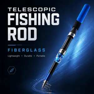 Compact Telescopic Fishing Rod, Durable Fiberglass Material, Ideal for Lake River Sea Fishing, Portable Outdoor Gear, Single Pack, Stream Fishing Rod