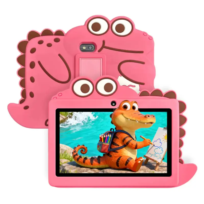 7-Inch Android HD Touchscreen Tablet, Cute Anti-Drop Case, 4g+64GB Memory, HD Screen, Educational & Entertainment, /, Christmas/halloween Gift