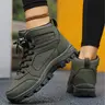Women's Anti-Slip Hiking Boots, Fashionable Comfort Outdoor Trekking Shoes, Thick Sole Durable Climbing Work Boots, Sporty Style