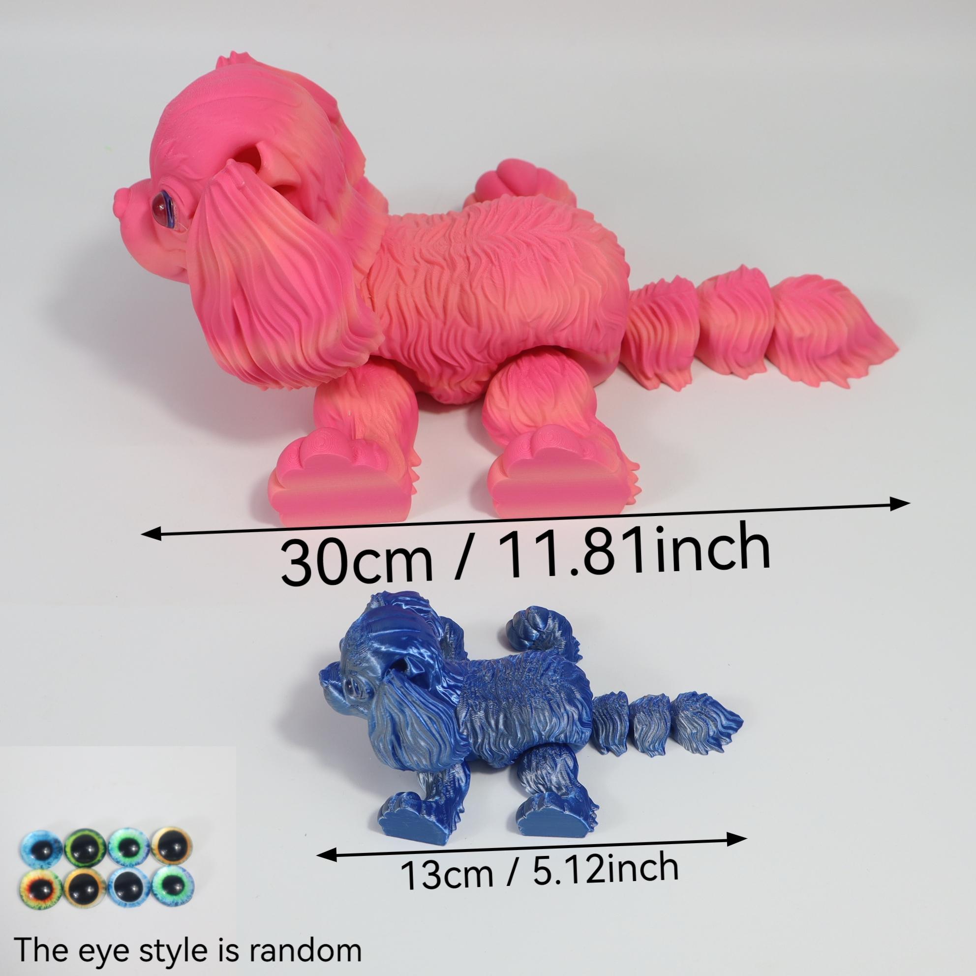 3D Printed Poodle Dog Figurine, Large & Small Sizes Available Decorative Fidget Figurine, Durable Plastic Material, Perfect Gift for Any Occasion, Articulated Fidget Figurines, Doll Figurines, Collectible Figurines