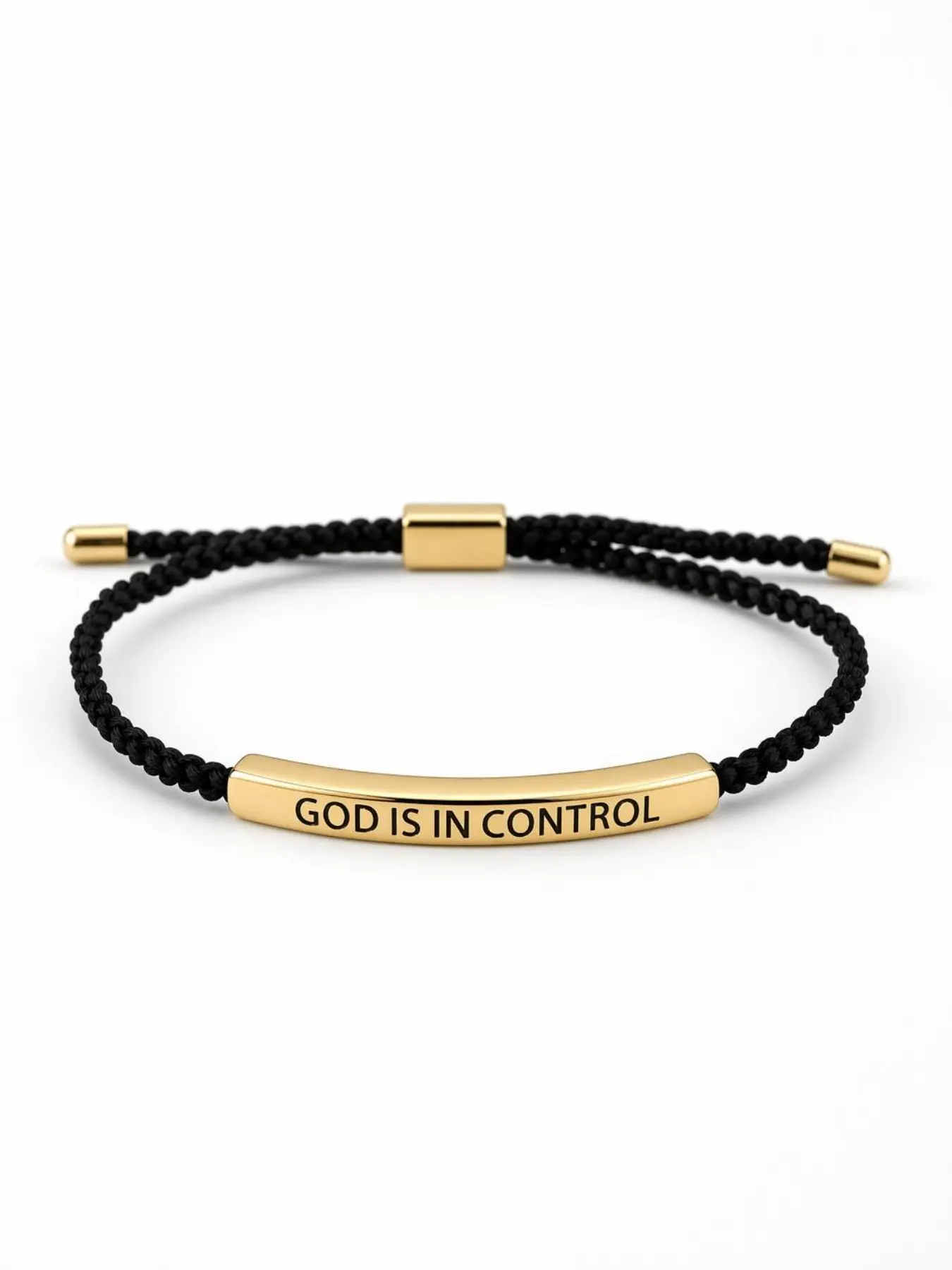 Adjustable Braided Bracelet with Tube, Inspirational Letter Pattern, Sporty Style, Unisex Gift for Teens, Knotted Bracelet