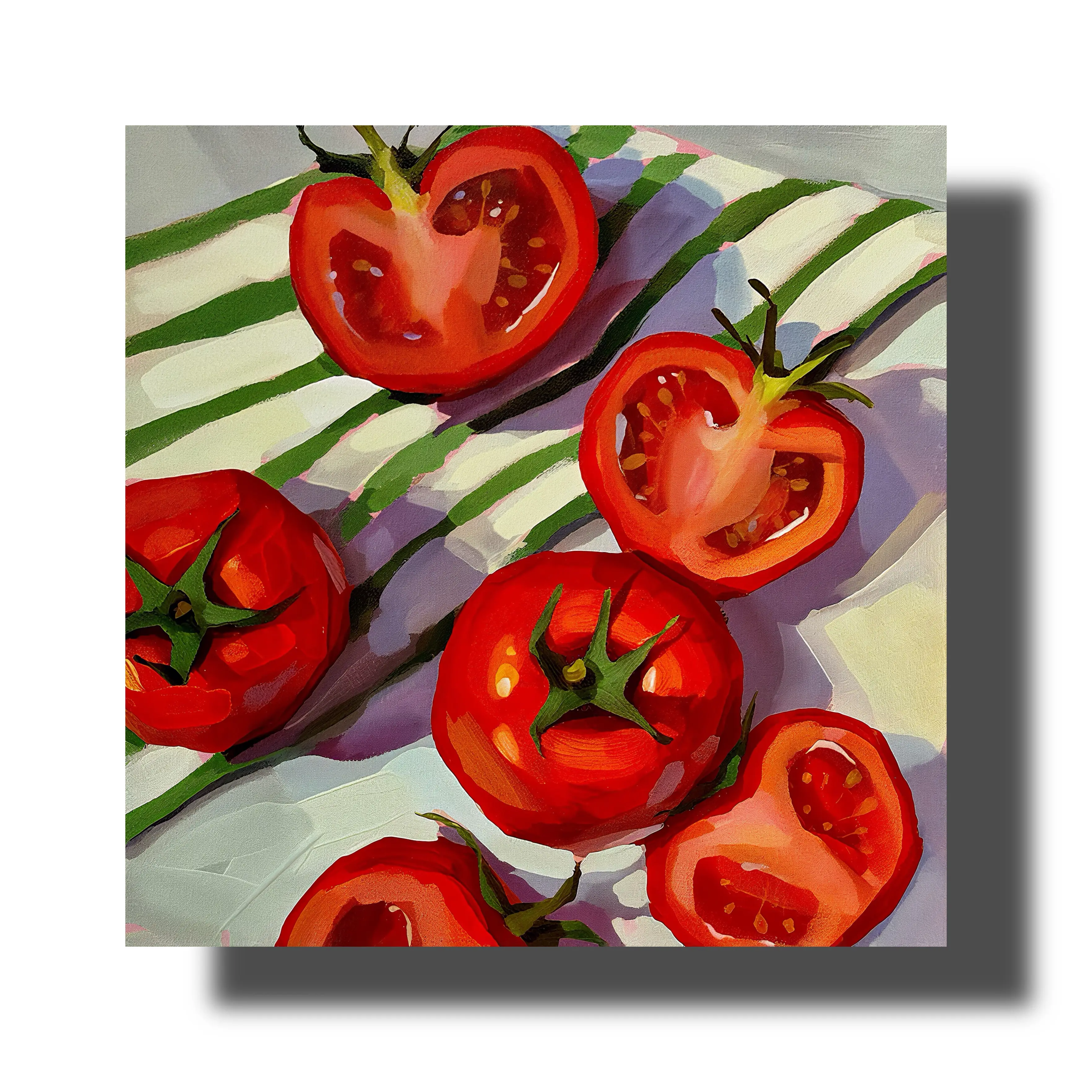 Fresh Fruit Paint by Numbers Kit, Mini 8x8 Inch Fruit Still Life DIY Art, Colorful Kitchen Wall Decor, Easy Painting Set for Adults & Beginners