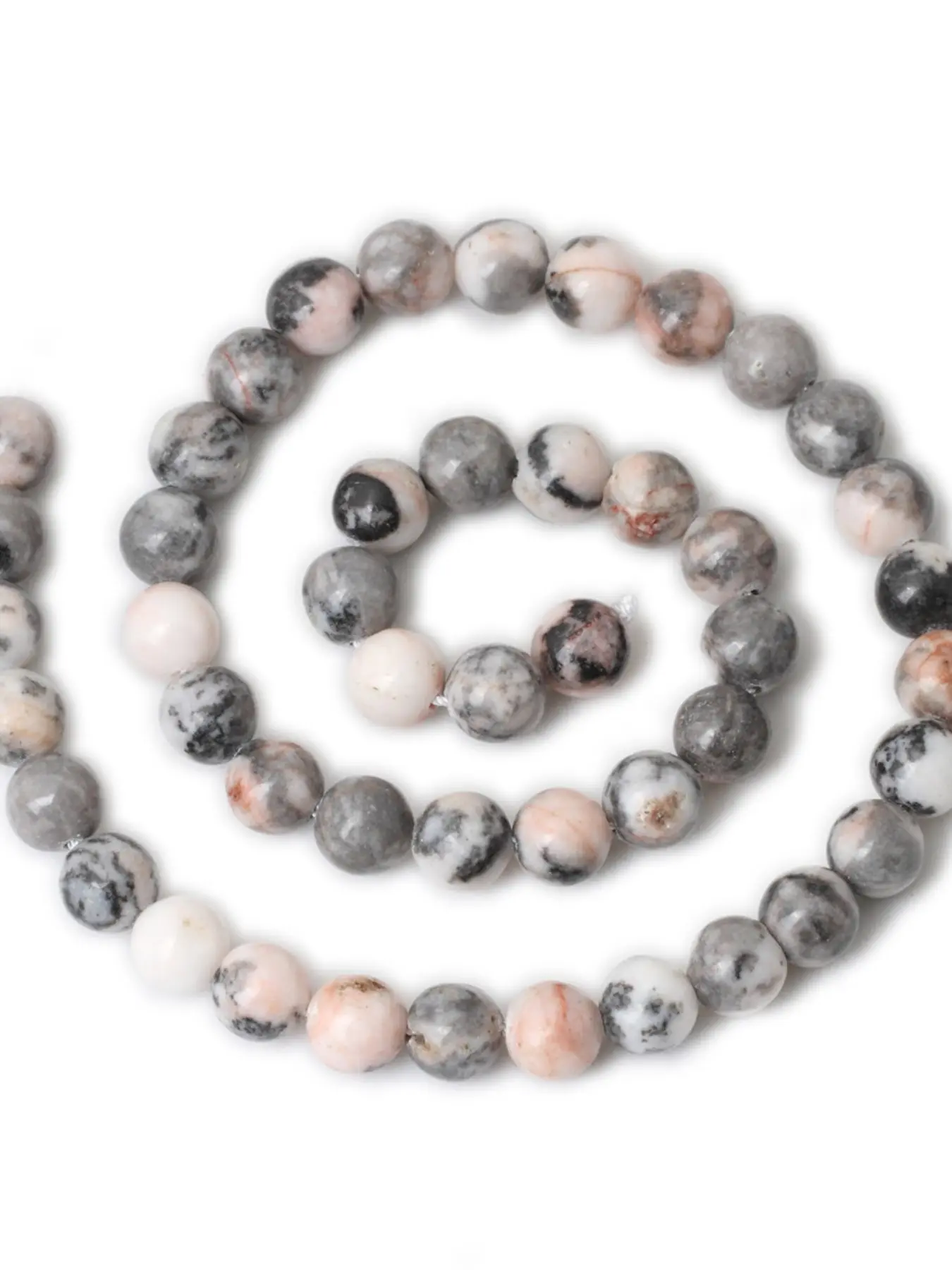 Zebra Jasper Beads, 4/6/8/10mm Natural Round Semi Precious Stones, Smooth Finish, Ideal for DIY Jewelry Making, Beads for Bracelets, Beading Supplies, Craft Supplies