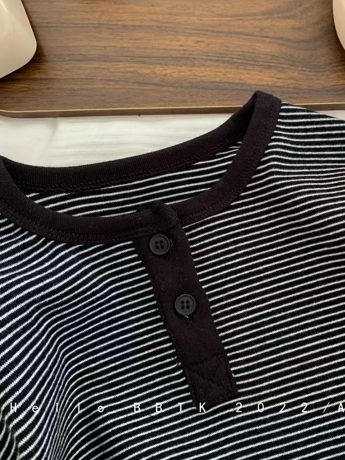 Four-Season Base Layer Shirt for Kids, New Spring Style Long-Sleeve Tee for Boys, Striped Base Layer Apparel for Girls, Wholesale Clothing, Model for 2025