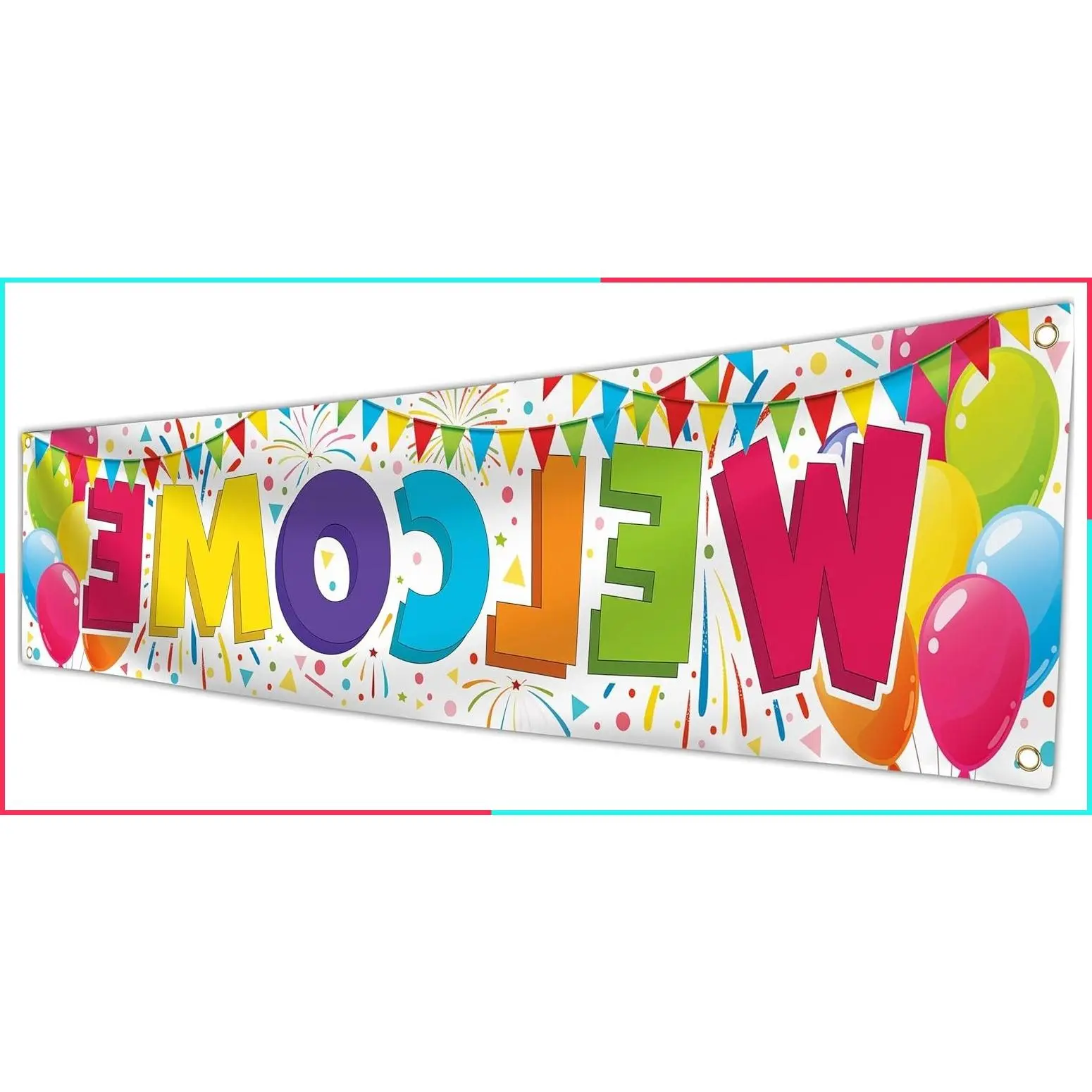 Welcome Home Banner - 6 x 1.3 ft - Welcome Back Party Decorations (White)