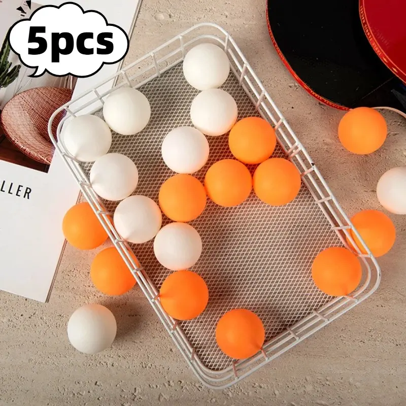 5 Pcs 40mm / Abs Ping Pong Balls, Ideal for Training and Practice, Bulk Sports Equipment, Durable and Lightweight Design