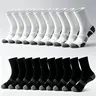 20 Pairs Men's Cushioned Sports Crew Socks, Breathable with Arch Support, Reinforced Toe and Heel, Quick-Dry Sweat-Wicking, Ideal for Running, Hiking, Fitness & Outdoor Activities, Active Socks