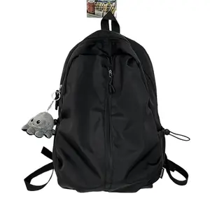 Waterproof Soft Nylon Backpack TravelRucksack , 2 Size Options Large/Small, Casual Aesthetic Schoolbag Travel Rucksack for Student Daily Use
