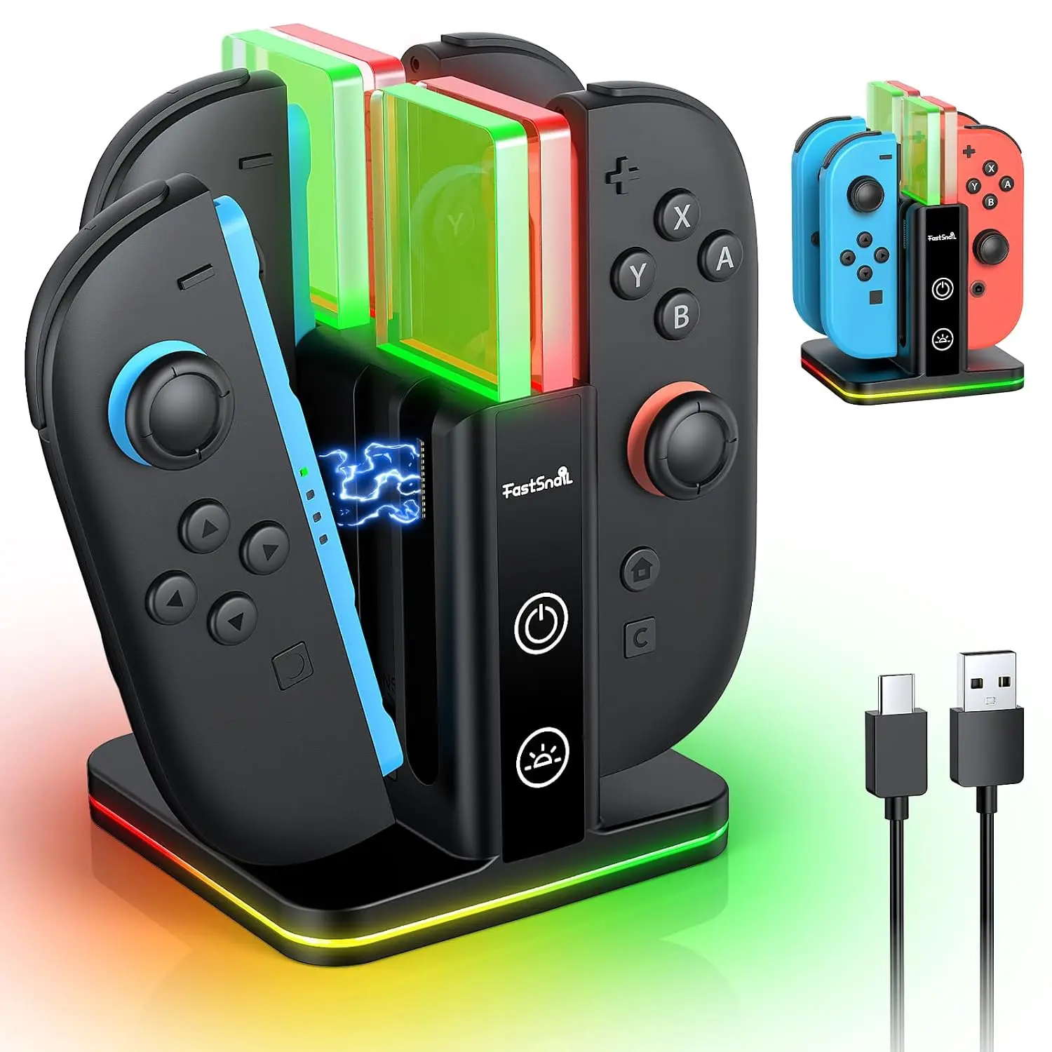 Switch Controller Charger for Nintendo Switch 2/1/OLED for Joycon