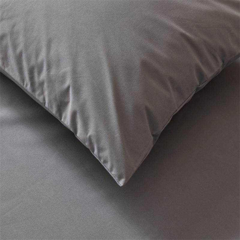Solid Color Bed Sheet & Pillowcase Set, 2/3 Counts Soft Comfortable Polyester Bedding Set, Bedding Supplies for Home Bedroom Hotel, Bed Sheet Sets