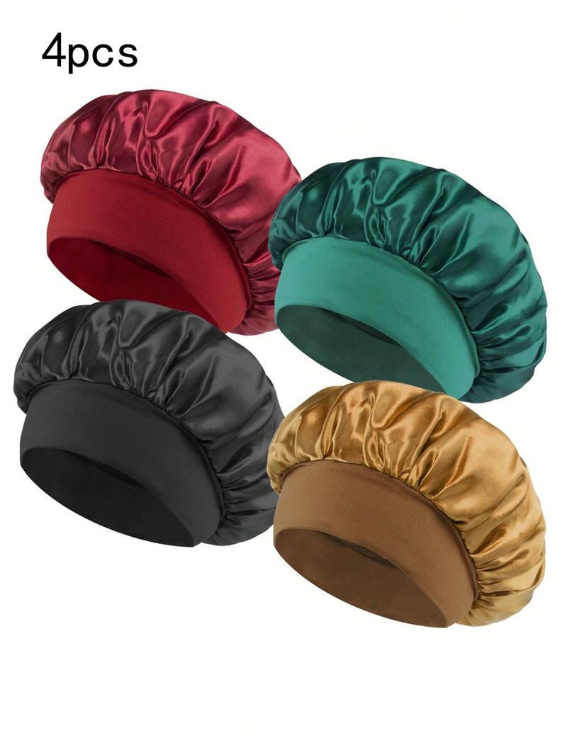 Women's Elegant Plain Color Elastic Hair Bonnets for Gift, Summer Outfits 2025 Trendy Soft Comfy Haircare Sleeping Bonnets for Preserving Hairstyle, Lightweight Chic Accessories for Daily Use