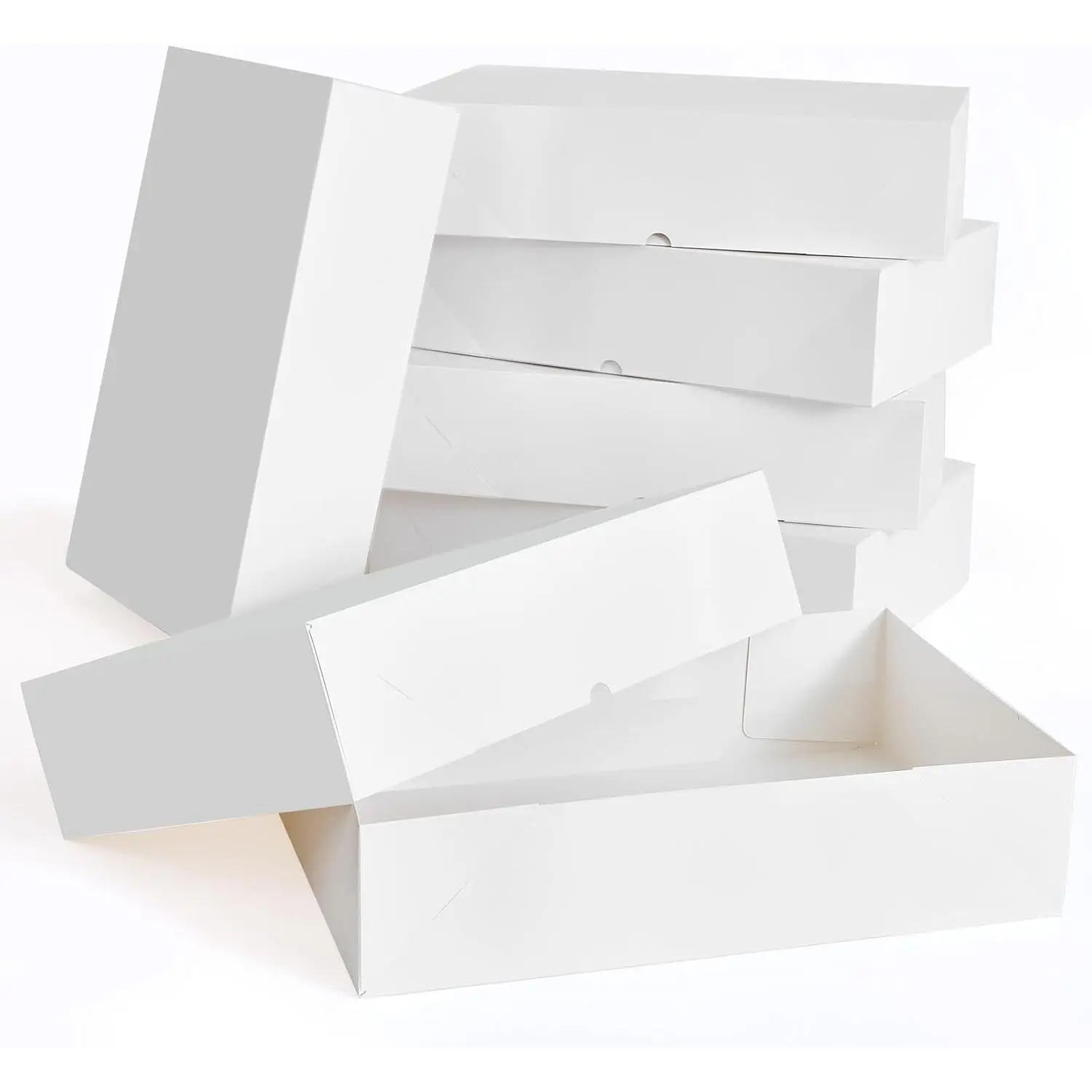 12 Premium Gift Boxes with Lids for Presents, Extra Large White Boxes for Wrapping Gifts, 4-inch Deep Clothing Gift Boxes for Robe, Sweater, Shirt and Christams Gift