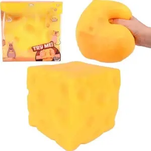 Stress Relief Cheese Squeeze Ball, Soft Slow-Return, Large Triangle Shape, Anxiety Relief, Relaxing Toy, Comfortable and Cozy, Squish Ball