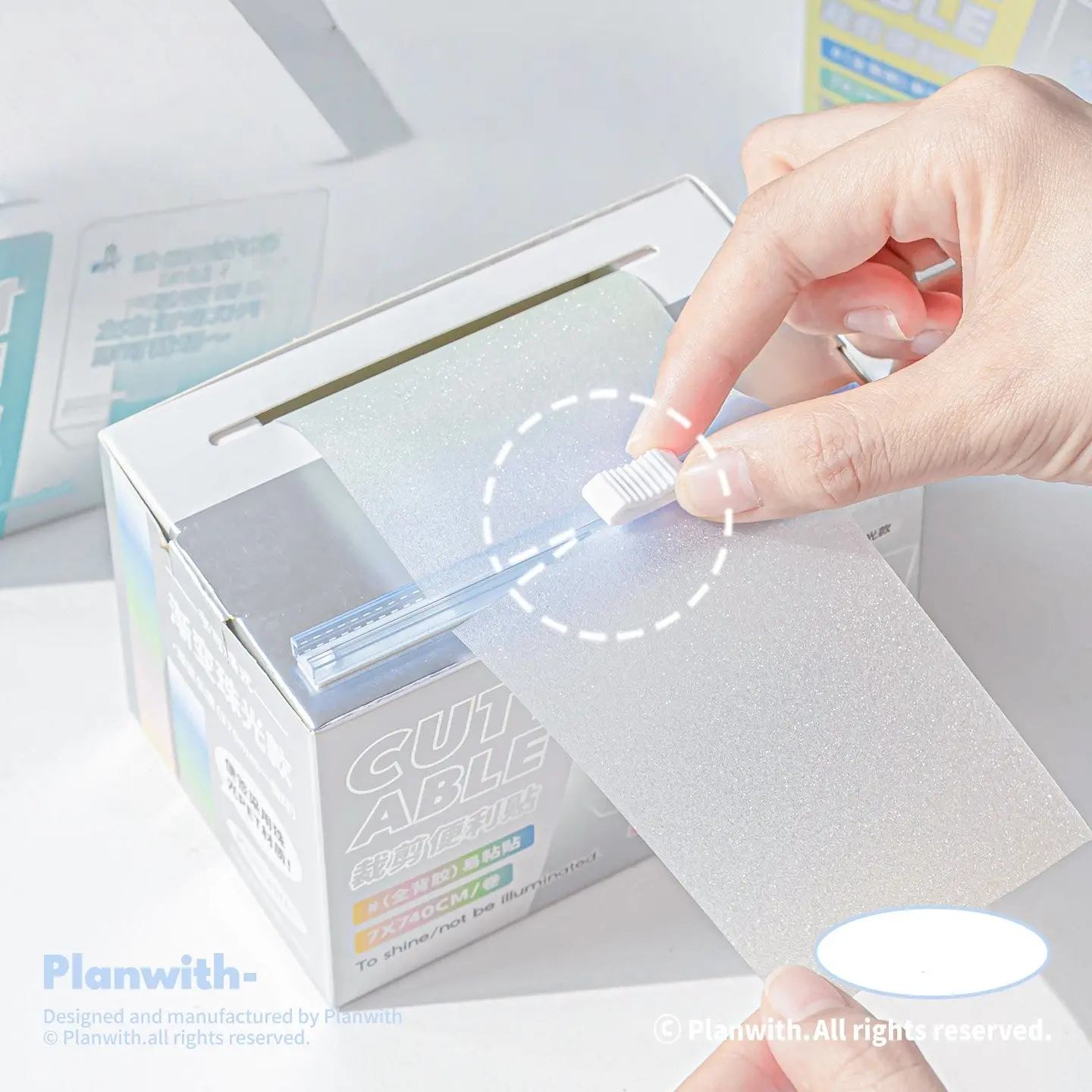 Free Cut Sticky Notes, Transparent Pull-Out Memo Pad, Tear-Off Pages, Ideal for School, Office, Desk Organization