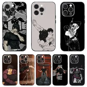Toji Fushiguro J-Jujutsu Kaisen Phone Case For iPhone 17 promax 17e 16 15 14 13 12 11 Mini Pro Max Air X XR XSMAX anti-fall Shockproof Soft tpu black Silicone Back Cover Protective Cellphone