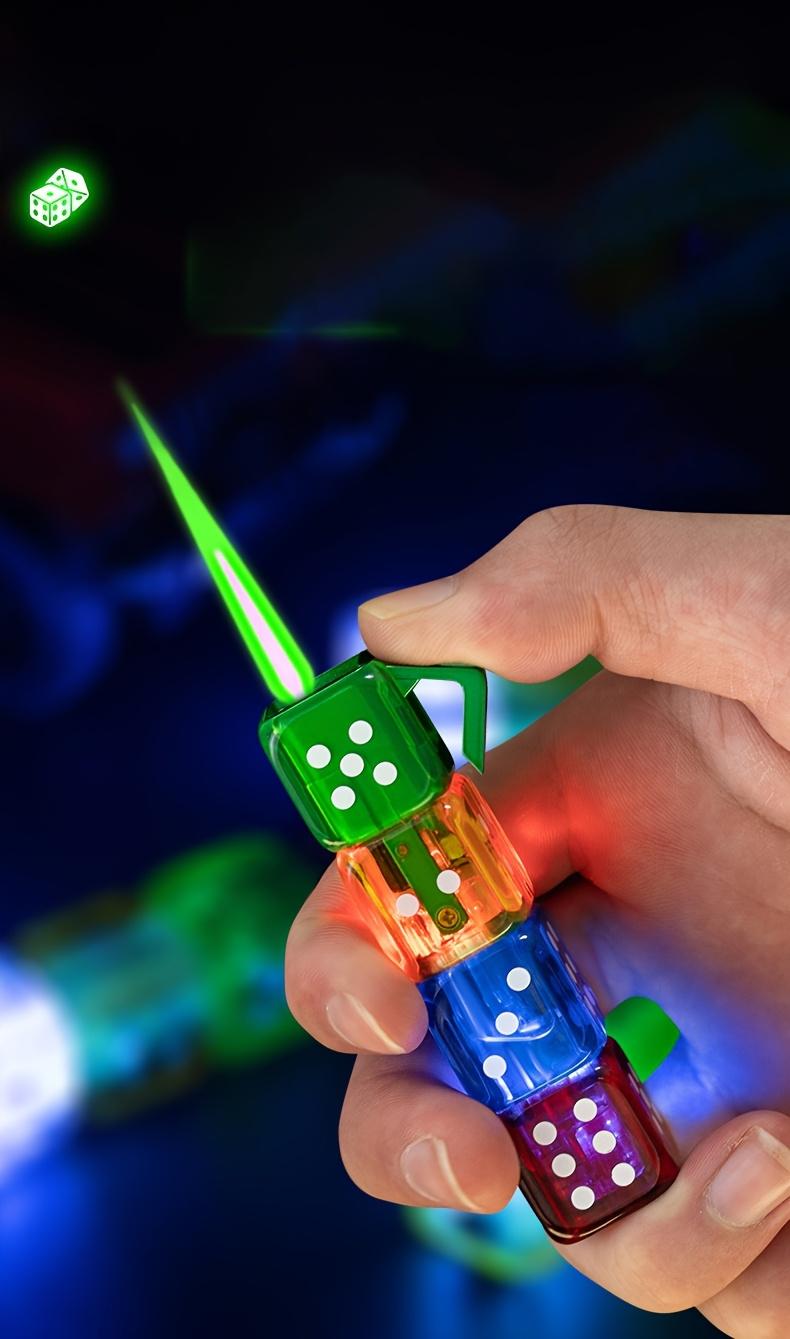 Windproof Liquid Gas Lighter - Refillable Windproof Lighter with Grip, Durable Plastic Construction, & Refillable - Ideal Christmas Gifts for Men & Women, Camping, BBQ, Emergency Use - Compatible