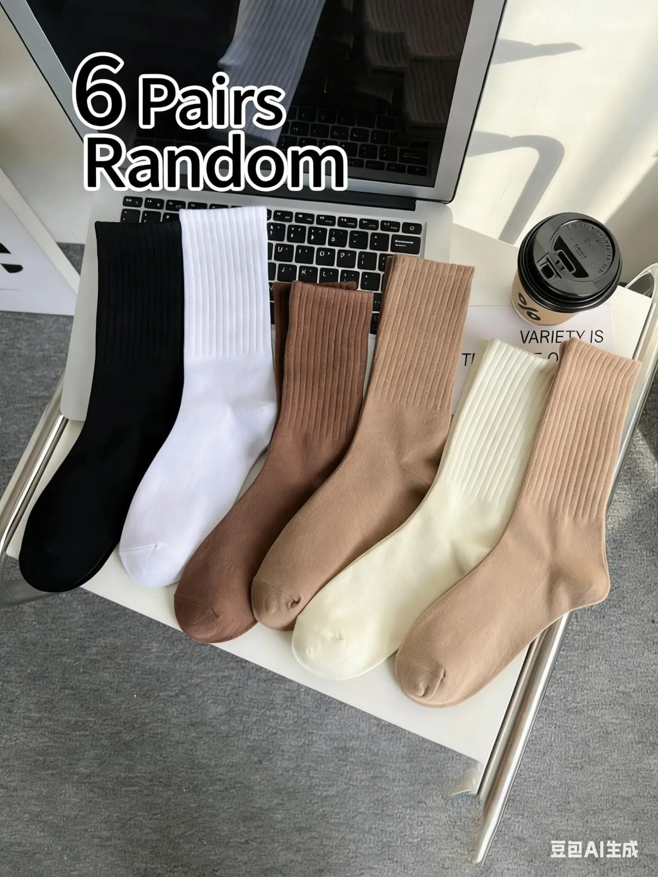 6 Pairs Women's Crew Socks, Mid-Calf Breathable Sport Socks, Anti-Odor Casual Socks, All-Season Comfort, Trendy and Versatile