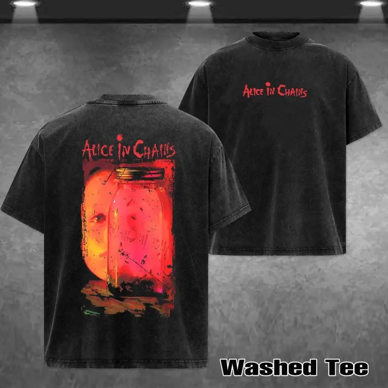 Vintage Alice in Chains album ''Jar of Files'' Classic T-shirt ,  Alice in Chains Band T-shirt & Hoodie , Rock Music Lover T-Shirt , Vintage Band Shirts  Fabric Fit Top , Top Men's and Women's Clothing
