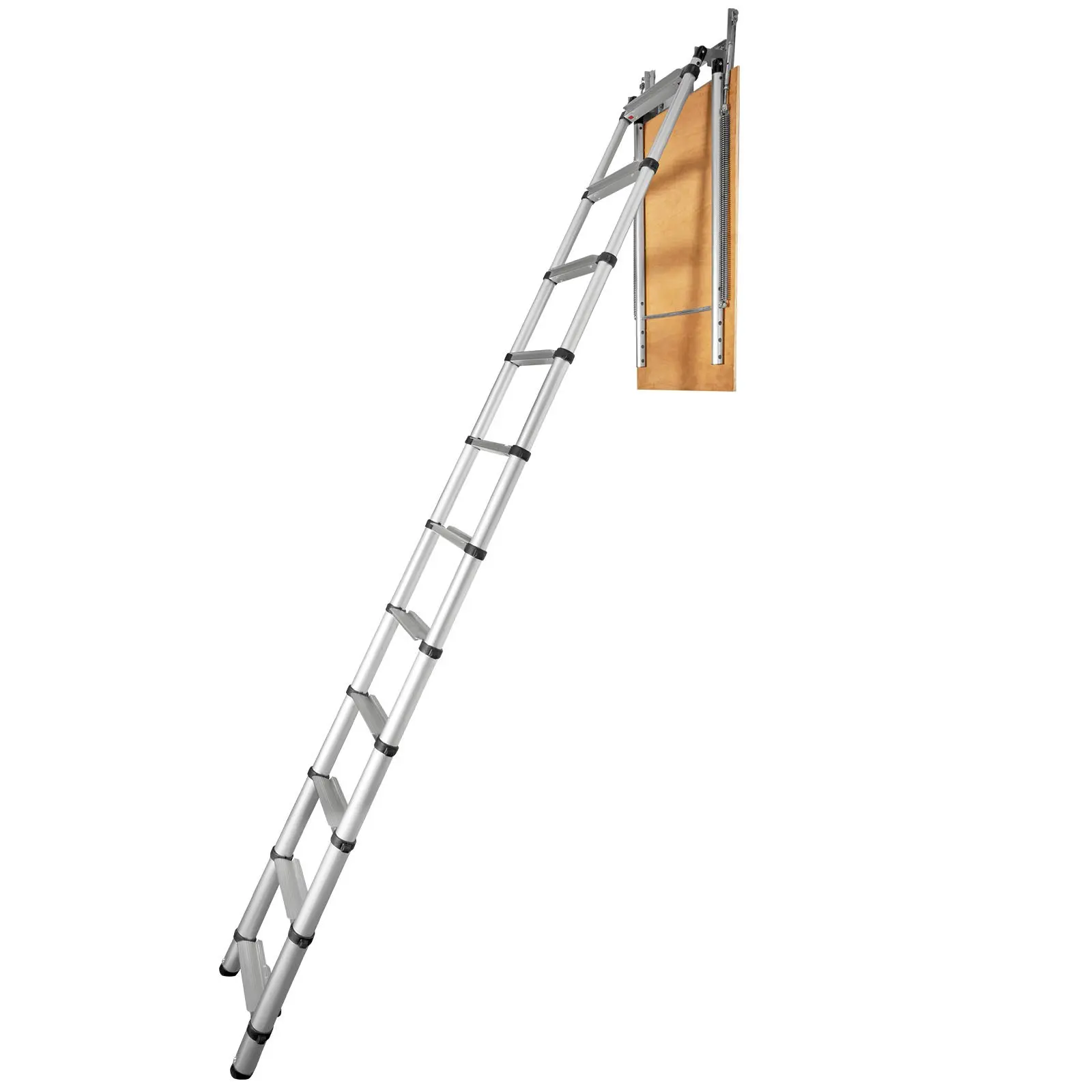 VEVOR Attic Ladder Telescoping, 350-pound Capacity, 39.37" x 23.6", Multi-Purpose Aluminium Extension, Lightweight and Portable, Fits 9.8'-10.5' Ceiling Heights, Convenient Access to Your Attic Stand