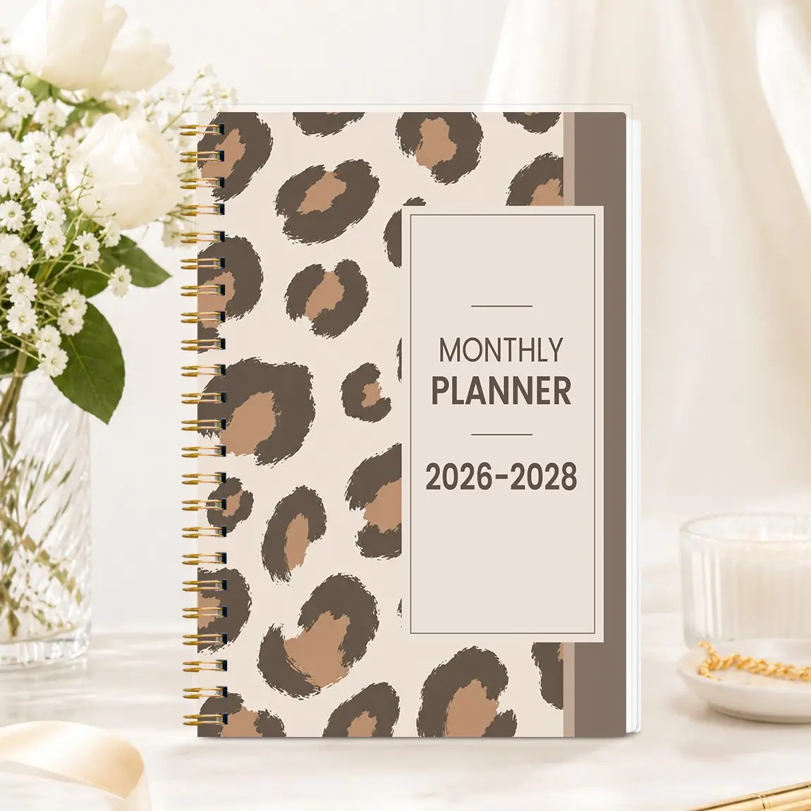 Monthly Planner Notebook 2026.7-2028.6, A5 Size 20.7x14.5cm, Coil Binding, Ideal for Office, Study, Student Planner, Daily Planning, Academic Planner