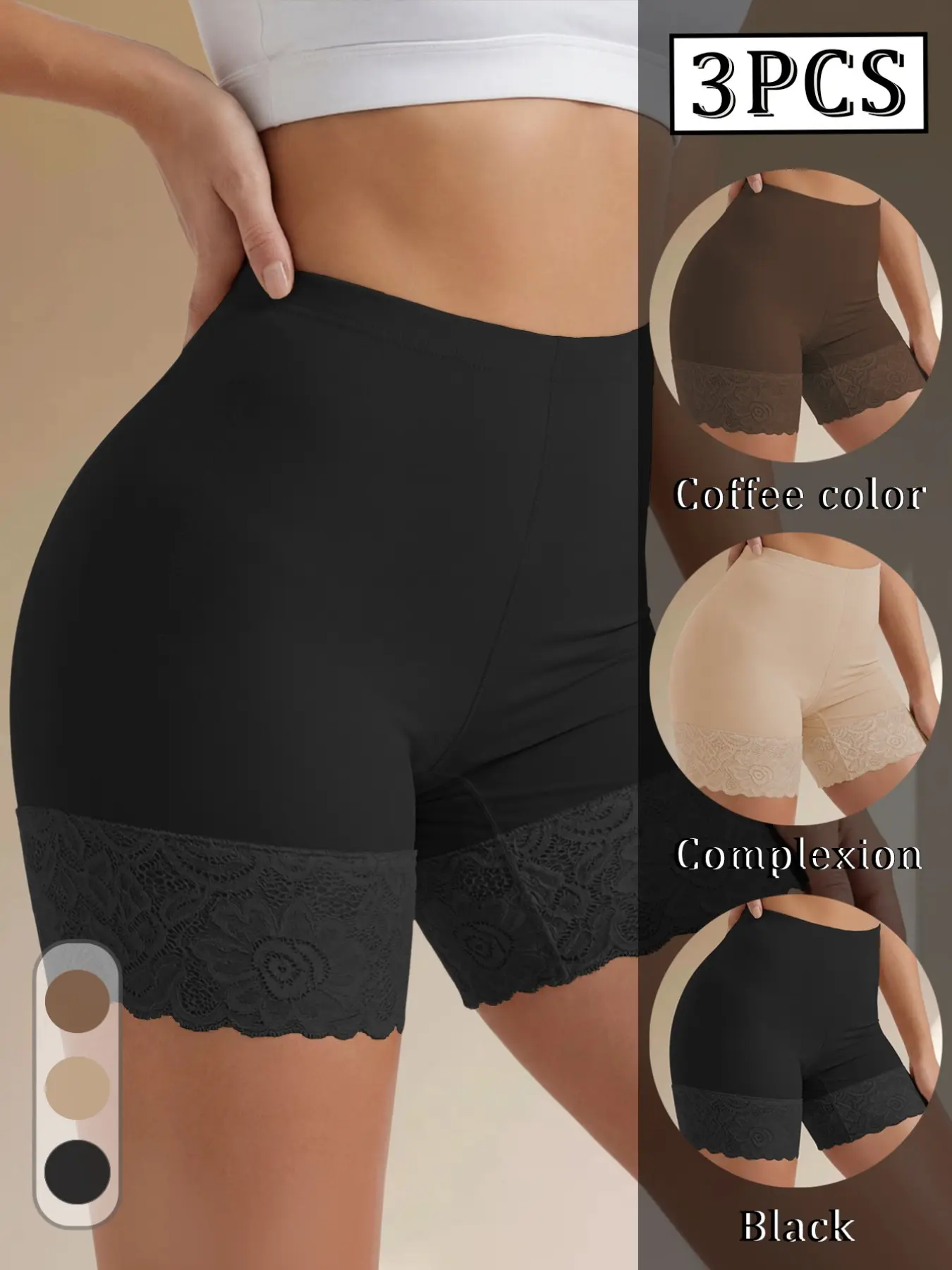 3pcs Women's Sport Shorts, Seamless Tummy Control, Ice Silk Cool Body Shaping, Low Friction Safe Underwear, Comfortable Activewear