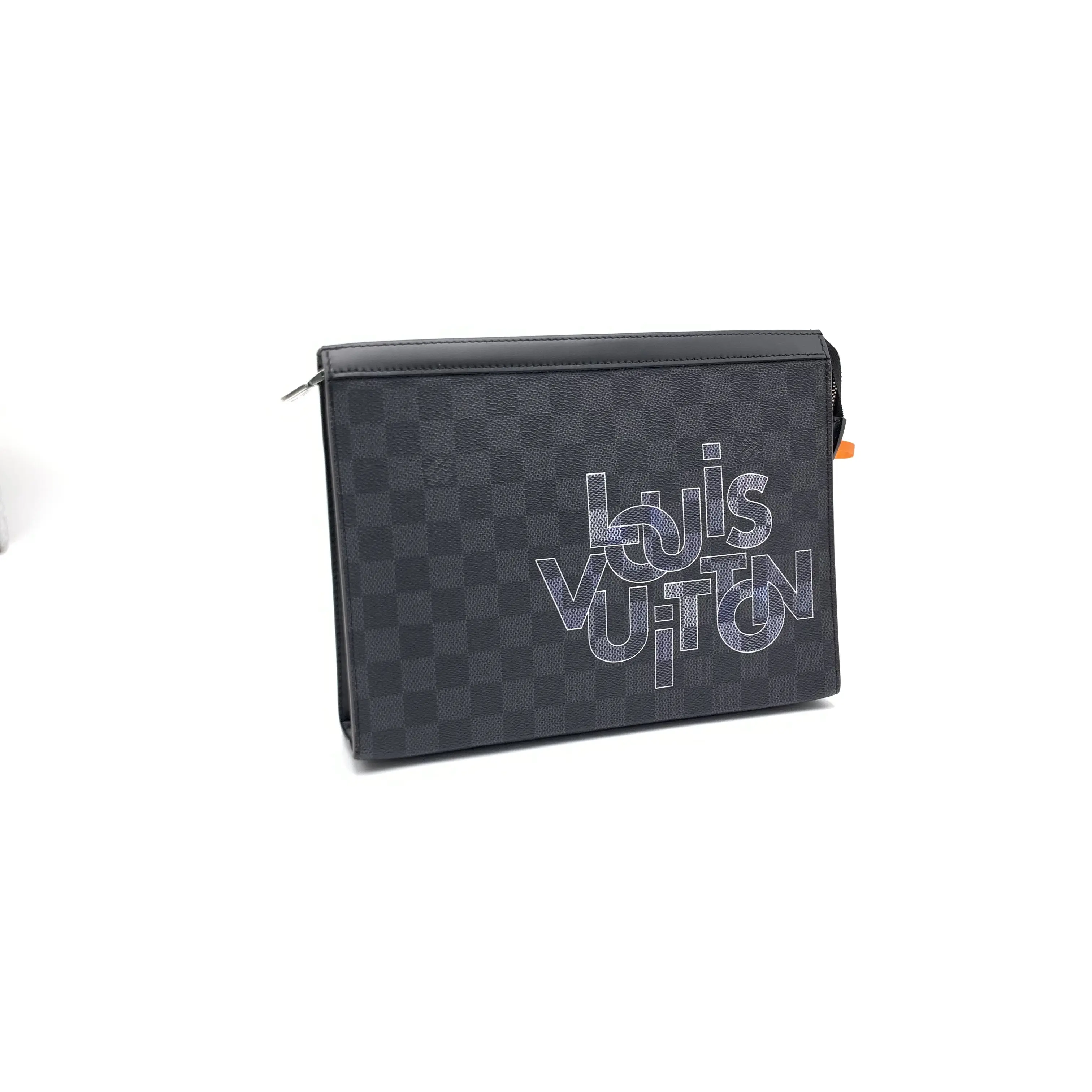 Pre-owned LV Black Checkerboard Limited Edition PVC Leather Toiletry Bag, 10022605, Fashionable Pre Loved Luggage & Bag