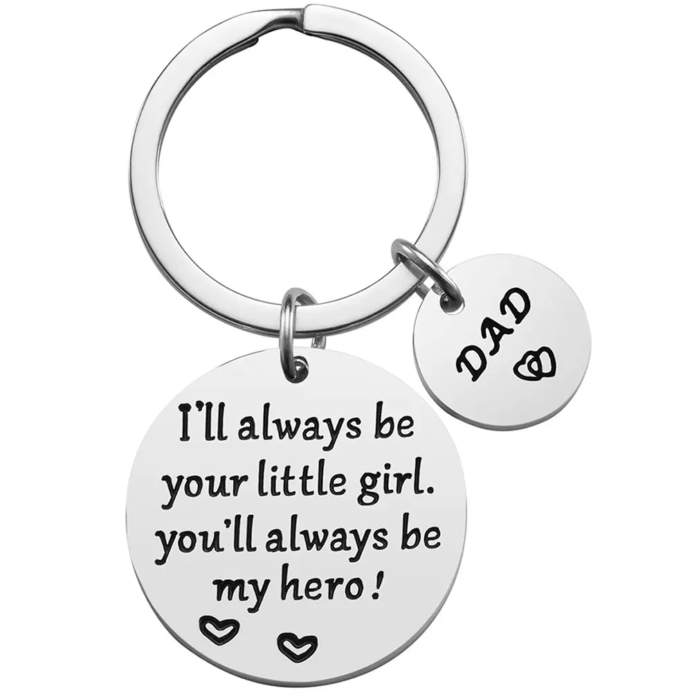 Unisex Round Stainless-Steel Keychains, Custom Engrave Metal Pendant Key Tag, Durable Personalized Keepsake Charm, Ideal Holiday Gift for Loved Ones (Sports & Outdoor Lawn Games Accessory)
