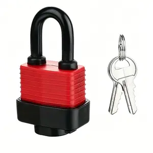 Single Key Lock, Waterproof Laminated Steel Lock, 25mm Wide Body, Rust-Resistant Coating, Door Lock, Storage Cabinet Key