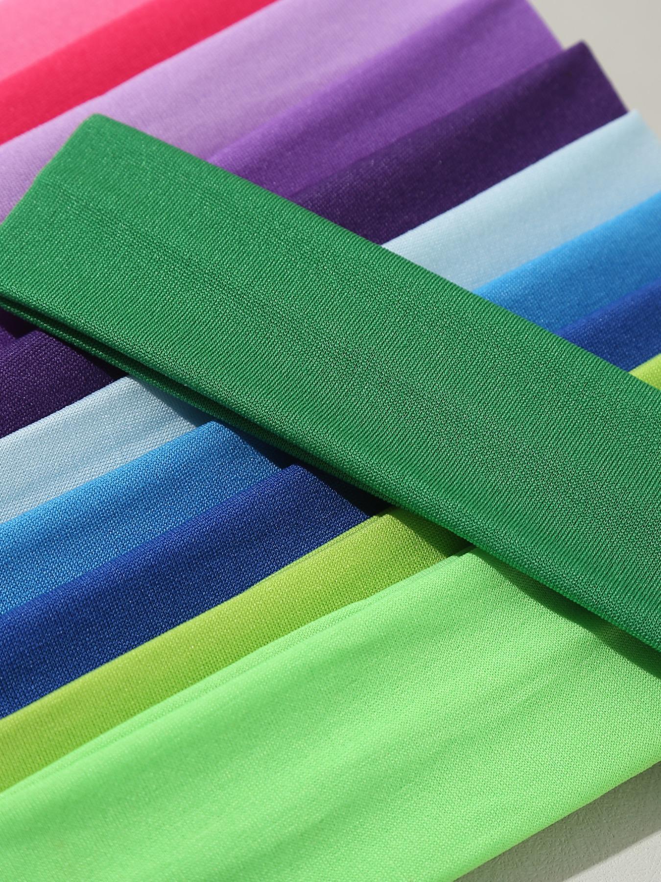 Women's Multi-Color Sports Headbands, Elastic Sweat-Absorbing Hair Bands, Yoga Running Fashion Accessories, Sweat-Wicking Headband for All Seasons