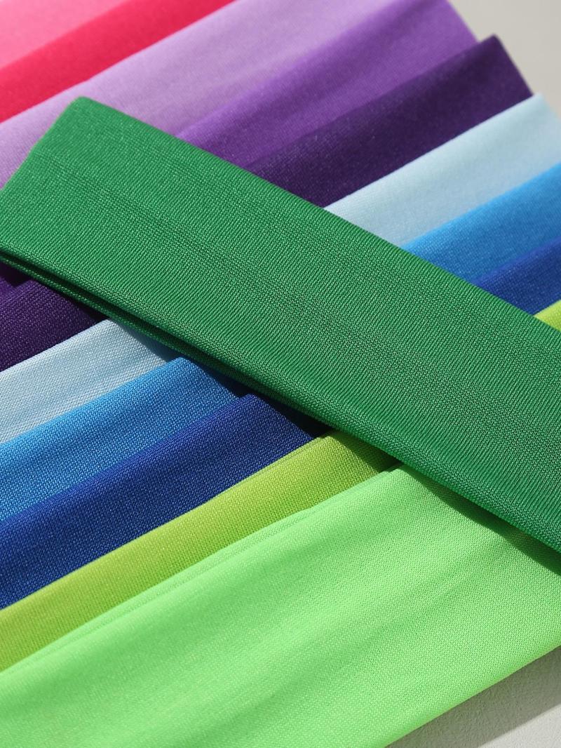 Women's Multi-Color Sports Headbands, Elastic Sweat-Absorbing Hair Bands, Yoga Running Fashion Accessories, Sweat-Wicking Headband for All Seasons