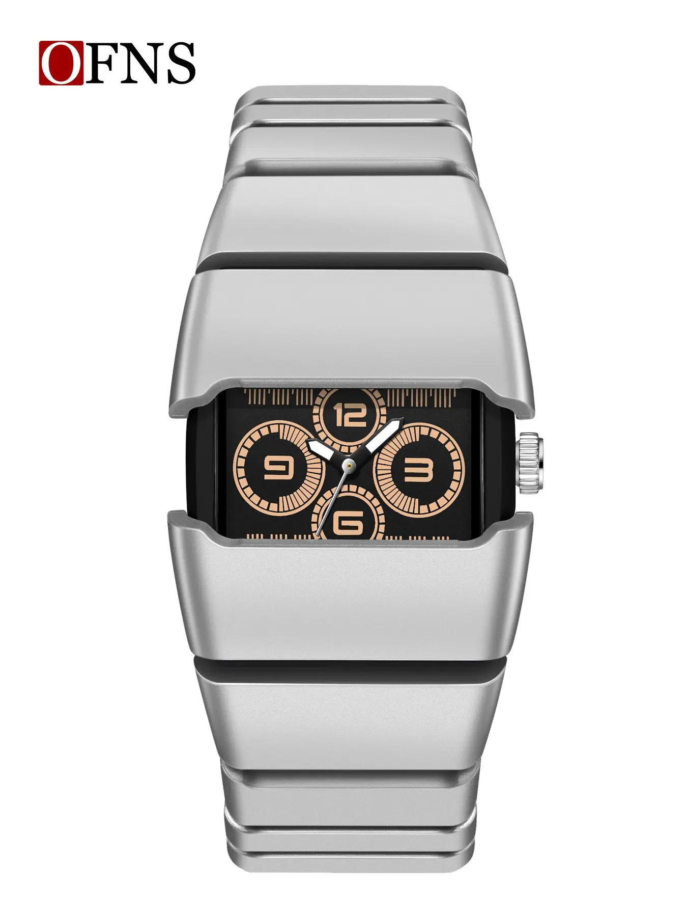 Ofns Quartz Wristwatch, Analog Face, 50m Waterproof, Casual Style, Night Light, Abs Case, Lithium Button Cell Battery, All Seasons, Quartz Movement