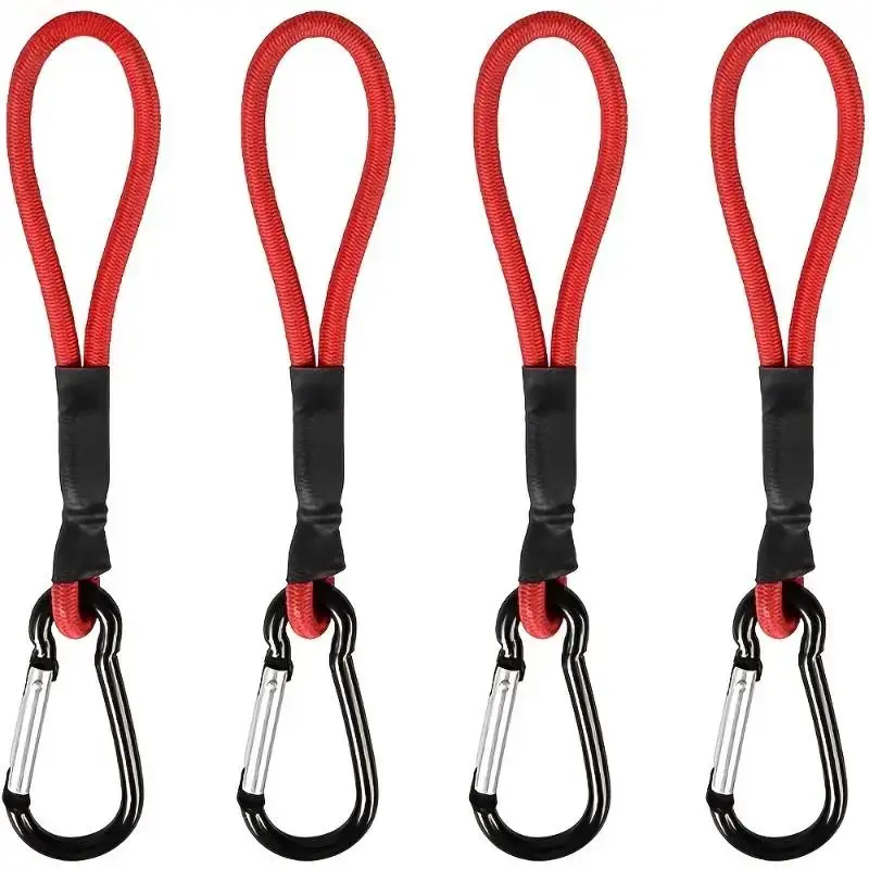 ⛺ Adjustable Durable Bungee Cord with Carabiner｜Elastic Tent Wind Rope for Camping, Canopy Tie-Down, Tarp and Outdoor Use Adjustable Bungee Cords