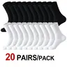 【Black Friday】20 Pairs Polyester Crew Socks, Anti-Odor Sweat-Absorbent Sports Socks, Casual Comfortable Socks for Men & Women, Suitable for Daily Wear