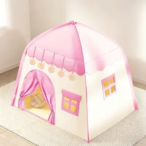Outdoor Fun Kids Play Tent, Outdoor Play Equipment, Castle Playhouse for Boys Girls, Portable Play House, Secret Base & Sleep Tent, Beach Party Toy, Ideal Birthday & Holiday Gift, No Accessories & Lights