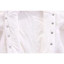 New(New)Newborn Baby Cartoon Bear Snowsuit Winter Coat Fleece Hooded Jumpsuit Romper for Girls Long Sleeve Cute Plain Design