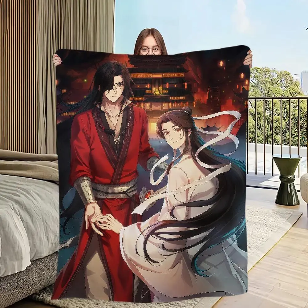 Heaven Official’s Blessing Anime Blanket Flannel Throw Blanket Fantasy Character Design for Bedroom Decor, Reading Space, Sofa and Fans