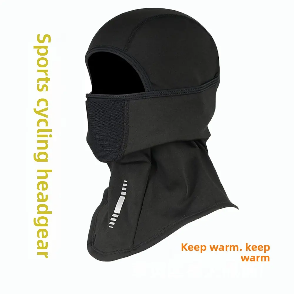 Autumn and winter cold and warm ski mask fleece breathable face protection scarf reflective logo sports cycling headgear