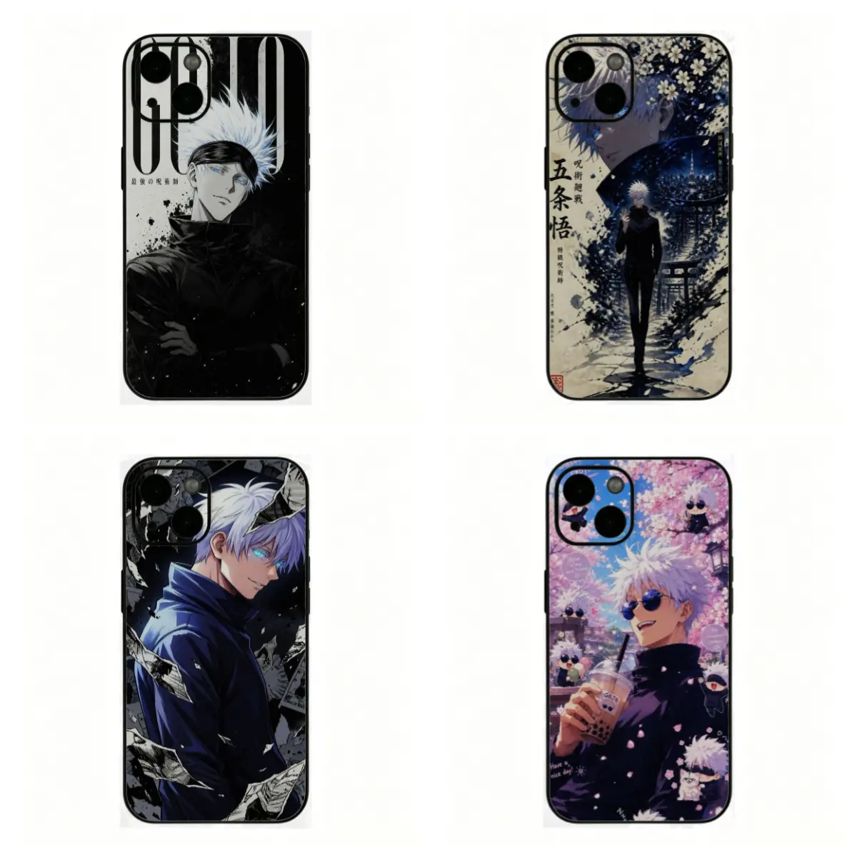 Gojo Satoru Hard Smartphone Casing for iPhone 17/16/15/14/13/12 Pro Max Plus, Samsung Galaxy S22-S26 Handheld Cellphone Devices - Shock-Absorbing, Anti-Drop, Lightweight Protective Case, Protection