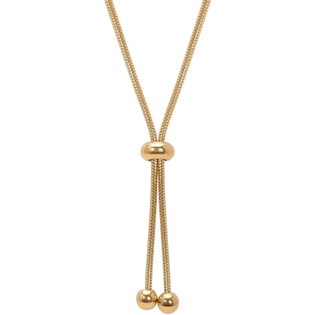 Jewelers Stainless Steel Beaded Adjustable Long Tassel Dress Sweater Chain Necklace