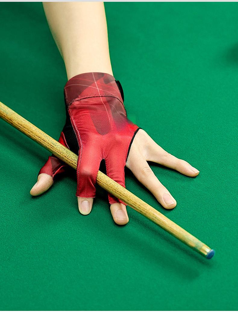 Professional billiard gloves, lightweight and breathable, three-finger open-finger gloves, snooker table ball non-slip gloves, single piece