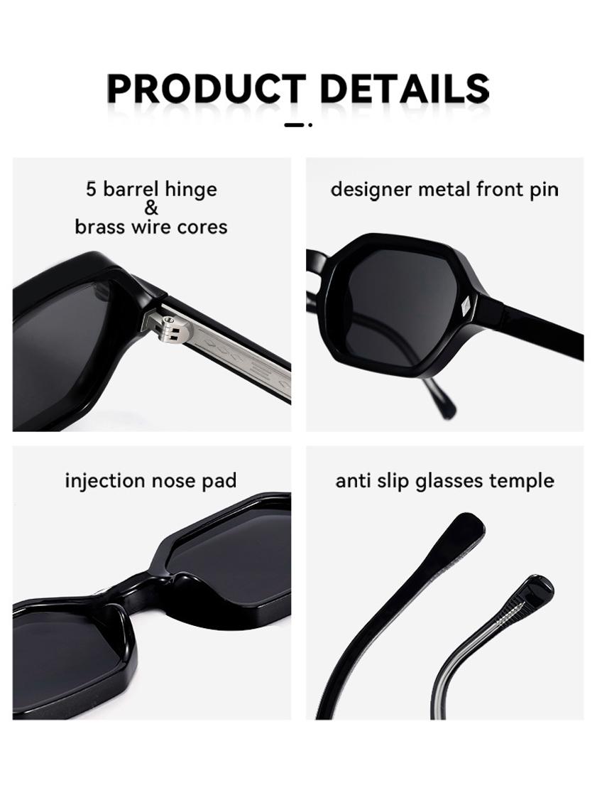 Caterside Light Blocking Glasses, Geometric Square Frame Design, Casual Style PC Lenses, Unisex Eyewear for All Seasons