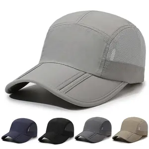Unisex Quick Dry Mesh Baseball Cap Breathable UV Protection Sun Visor Hat Minimalist Casual Outdoor Sun Hat for Summer