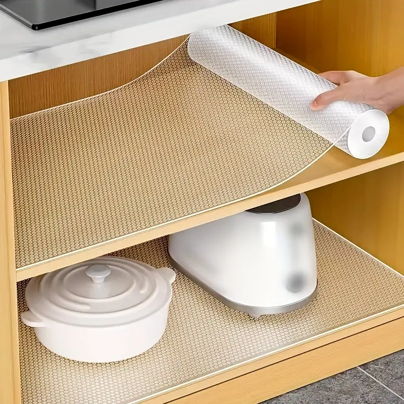 Washable Oil-Resistant Non-Slip Drawer Liner, Thickened Drawer Pad, 100cm and 300cm Sizes, Ideal for Kitchen Cabinets, Drawers, Shoe Racks