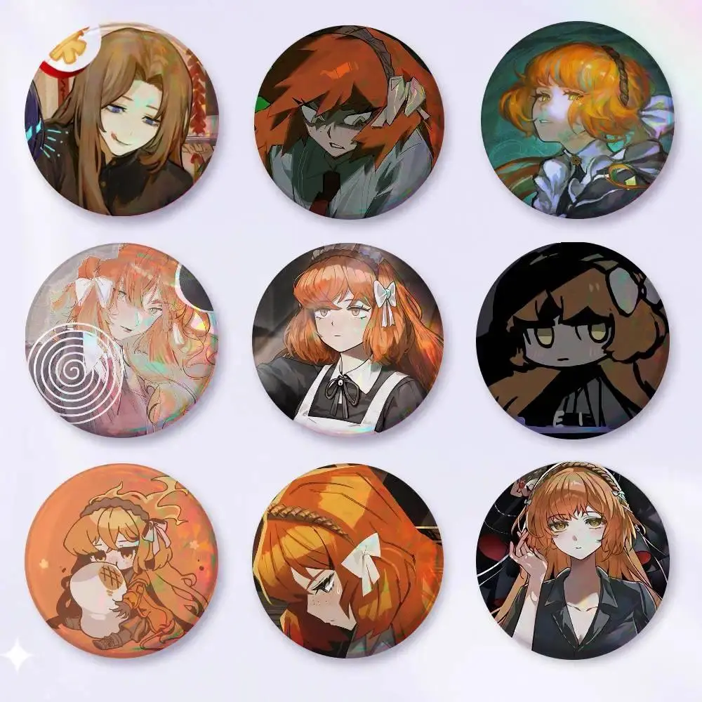 2026 new hot item A-Game Limbus Company Tinplate Snap-in Pins Cartoon Character Round Creative Brooches For Backpack Accessories Jewelry Gifts