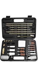 THE WELL KEPT Universal Cleaning Kit for All Guns - Brushes for Pistol, Handgun, Shotgun, Rifle - Elite Brass Rods and Accessories for Men