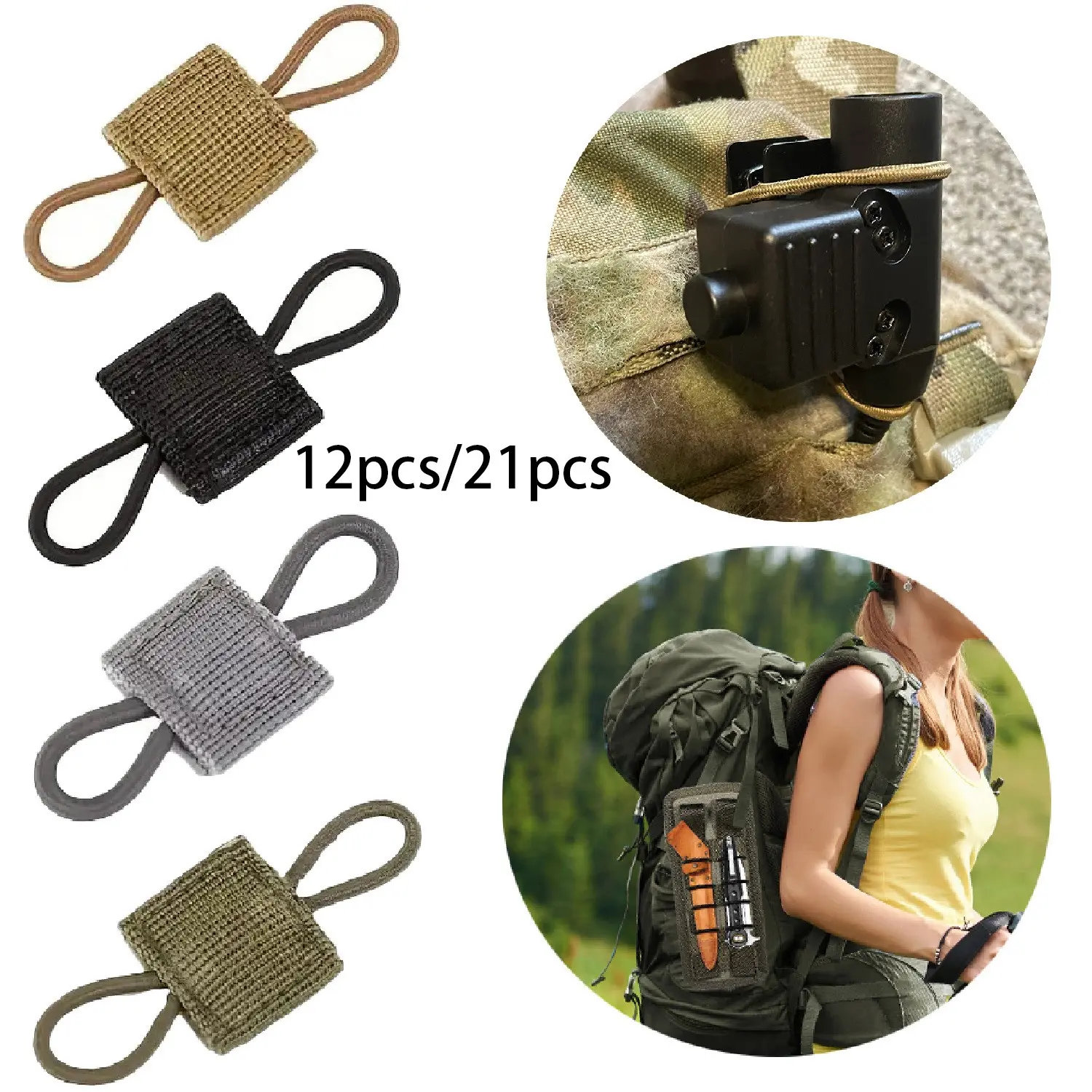 Molle Attachments, Tactical Backpack Accessories, Molle Webbing Binding Ribbon Multipurpose Tactical Bag Molle Accessories