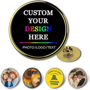 Custom Pins Bulk Personalized Design Your Own Photo Logo Text Pins Material Lapel PinGift.