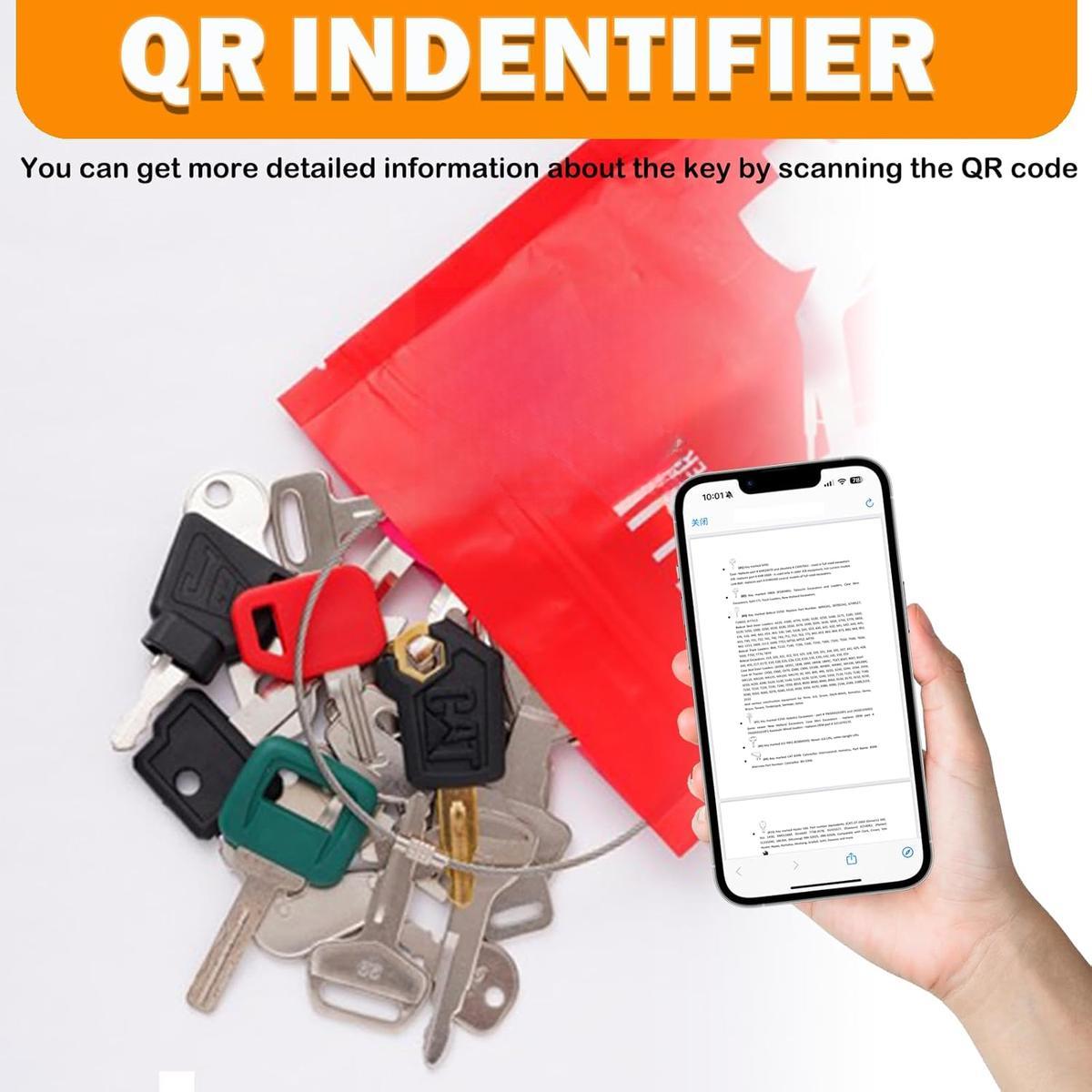 50 Heavy Equipment Keys Master Set, Construction Contractor Machine Ignition Keys Set